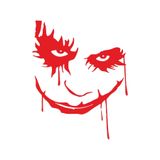 Quart Aksesuar Joker Yüzü Maske Oto Sticker 25x20 cm Kırmızı, qa4209546080