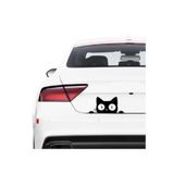 Quart Aksesuar Kedi Bagajdan Bakan Kedi Sticker Araba Oto Cam Sticker Siyah 25 X 11 Cm 795258222334