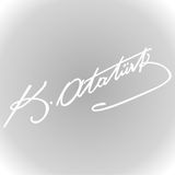 Quart Aksesuar Kemal Atatürk Imza Sticker Araba Cam Sticker - Beyaz - 30 x 8,5 cm