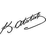 Quart Aksesuar Kemal Atatürk Imza Sticker Araba Cam Sticker - Siyah - 20 x 5,5 cm