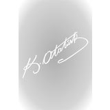 Quart Aksesuar Kemal Atatürk İmza Sticker Araba Oto Araç Sticker 30 x 8,5 cm Beyaz
