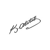 Quart Aksesuar Kemal Atatürk İmza Sticker Siyah 20 cm, qakm562
