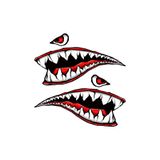 Quart Aksesuar Köpek Balığı Shark Sticker 19x10 cm Motor Araba Kask Laptop Çıkartması Renkli, qa4209548255