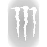 Quart Aksesuar Monster Pençe Far ve Cam Sticker 15 x 13 cm Beyaz