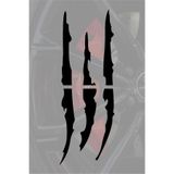 Quart Aksesuar Monster Pençe Oto Sticker Araba Far Sticker Siyah 30x10 cm, qa4209543510