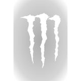 Quart Aksesuar Monster Pençe Oto Sticker Beyaz 20 cm, qam21e2