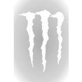 Quart Aksesuar Monster Pençe Oto Sticker - Far Ve Cam Sticker 10 X 8,5 Cm Beyaz 795258224734