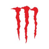 Quart Aksesuar Monster Pençe Oto Sticker Far Ve Cam Sticker 15 X 13 Cm Kırmızı qaotmns32