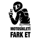 Quart Aksesuar Motosikleti Fark Et Oto Araba Cam Motosiklet Sticker - 15 x 9 cm - Siyah