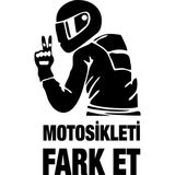 Quart Aksesuar Motosikleti Fark Et Oto Araba Cam Motosiklet Sticker - 20 x 12 cm - Siyah
