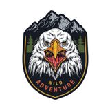 Quart Aksesuar Off Road Camping Adventure Kamp Eagle Kartal Sticker 10 X 7,5 Cm 795258224383