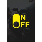 Quart Aksesuar On Off Switch Jdm Oto Sticker 11x9 cm Sarı, qa4209548995