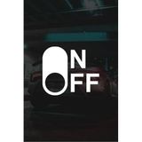 Quart Aksesuar On Off Switch Jdm Oto Sticker Araba Cam Sticker 11 x 9 cm Beyaz, qa4209548995