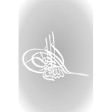 Quart Aksesuar Osmanlı Tuğrası Oto Sticker Araba Cam Sticker - Beyaz - 40 x 29 cm