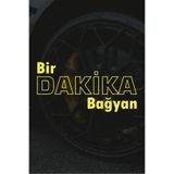 Quart Aksesuar Oto Cam Araba Sticker Bir Dakika Bağyan 30x15 cm Sarı, qa789569036