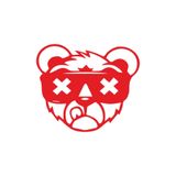 Quart Aksesuar Oto Sticker Bear X Ayı Araba Cam Sticker 30x25 cm Kırmızı, qa4209543830