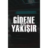 Quart Aksesuar Oto Sticker Gidene Yol Yakışır Araba Cam Yazısı 15x10 cm Beyaz, qag213030231