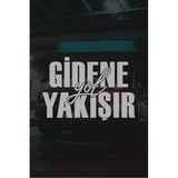 Quart Aksesuar Oto Sticker Gidene Yol Yakışır Araba Cam Yazısı 15x10 cm Gri, qag213030231