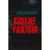 Quart Aksesuar Oto Sticker Gidene Yol Yakışır Araba Cam Yazısı 20x13 cm Kırmızı, qag2013251235