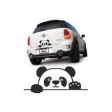 Quart Aksesuar Panda Bagajdan Bakan Panda Oto Cam Sticker - Siyah - 30 x 12 cm