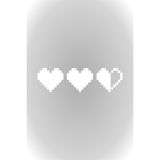 Quart Aksesuar Pixel Kalp Sticker Motor Araba Kask Laptop 15x4 cm Beyaz, qa4209548195