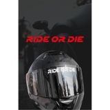 Quart Aksesuar Ride Or Die Kask Sticker Oto Araba Cam Sticker Kırmızı 11x1 cm, qa4209548575