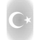Quart Aksesuar Türk Bayrağı Ay Yıldız Sticker 30 cm Beyaz, qa3c0b6as
