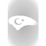 Quart Aksesuar Türk Bayrağı Türkiye Bayrak Sticker - Beyaz - 20 x 10 cm
