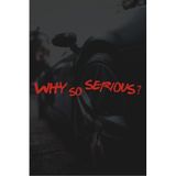 Quart Aksesuar Why So Serious Sticker Motor Kask Araba Sticker 30x4,5 cm Kırmızı, qa789569002