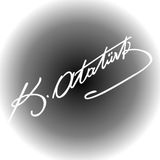 Quart Kemal Atatürk Imza Oto Sticker - Beyaz - 30 x 8,5 cm