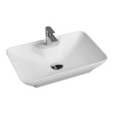 Quarter Bath Smooth Line 70SM23062 40x62 cm Beyaz Tezgah Üstü Çanak Lavabo