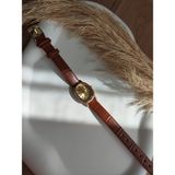 Quartz Bs Stıll Minimal Vintage Kadın Kol Saati Retro Quartz Deri Kordon 1 Adet Vintage Model - Kahverengi