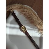 Quartz Bs Stıll Minimal Vintage Kadın Kol Saati Retro Quartz Deri Kordon 1 Adet Vintage Model - Koyu Kahverengi