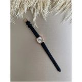 Quartz Bs Stıll Retro Minimal Vintage Deri Kordon Kadın Kol Saati - Altın