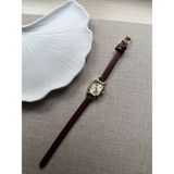 Quartz Bs Stıll Vintage Kadın Kol Saati Retro Quartz Deri Kordon 1 Adet - Kahverengi