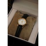 QUARTZ Marka Vintage Model - Yuvarlak Klasik Minimal Kadın Kol Saati- GOLD RENK KASA