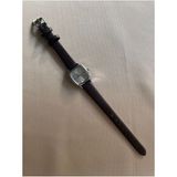Quartz Retro Minimal Vintage Deri Kordon Kadın Kol Saati - Koyu Kahverengi