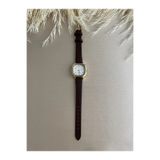 QUARTZ Retro Minimal Vintage Koyu Kahve Kordon Kadın Kol Saati