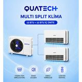 Quatech Multi Split Klima 12.000 + 12.000 Btu/H | 1 Dış Ünite 24000 Btu/H A++ Enerji Sınıfı Konsol Tipi Inverter Klima