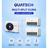 Quatech Multi Split Klima 12.000 + 18.000 Btu/H | 1 Dış Ünite 36000 Btu/H A++ Enerji Sınıfı Konsol Tipi Inverter Klima