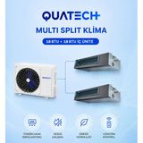 Quatech Multi Split Klima 18.000 + 18.000 Btu/H | 1 Dış Ünite 36000 Btu/H A++ Enerji Sınıfı Kanal Tipi Inverter Klima