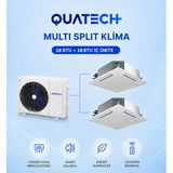 Quatech Multi Split Klima 18.000 + 18.000 Btu/H | 1 Dış Ünite 36000 Btu/H A++ Enerji Sınıfı Kaset Tipi Inverter Klima