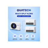 Quatech Multi Split Klima 18.000 + 18.000 Btu/H | 1 Dış Ünite 36000 Btu/H A++ Enerji Sınıfı Konsol Tipi Inverter Klima