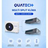 Quatech Multi Split Klima 18.000 + 24.000 Btu/h | 1 Dış Ünite 42000 Btu/h A++ Enerji Sınıfı Kanal Tipi Inverter Klima - Yok