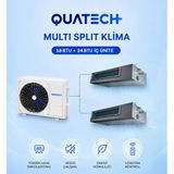 Quatech Multi Split Klima 18.000 + 24.000 Btu/H | 1 Dış Ünite 42000 Btu/H A++ Enerji Sınıfı Kanal Tipi Inverter Klima