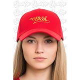 Quatex Freedom Nakışlı Şapka – Kırmızı %100 Pamuk Gabardin Unisex Model