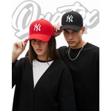 Quatex Ny New York Unisex 2'li Set Nakışlı Şapkalar - Tek Beden - Kırmızı - Bordo