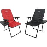 Quatro Katlanır Kollu Kamp Sandalyesi 2 Adet (Kırmızı-Siyah) - 6456 Ecorce Tube Marron - Polyester