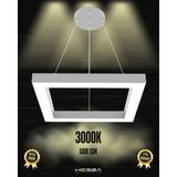 Quattro (Gri Kasa, Sarı Işık) Ledli Modern Sarkıt Linear LED Avize Salon Mutfak Oturma Odası Yatak Odası Antre Hol LED