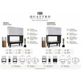 Quattro Home 100 cm Asansörlü Ön Arka Tünel Şömine Haznesi – Çift Taraflı 12-16 Kw